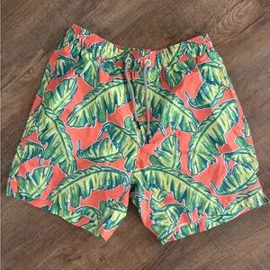 Maamgic Tropical Swim Trunks Palm Leaf Coral Men’s Size M
